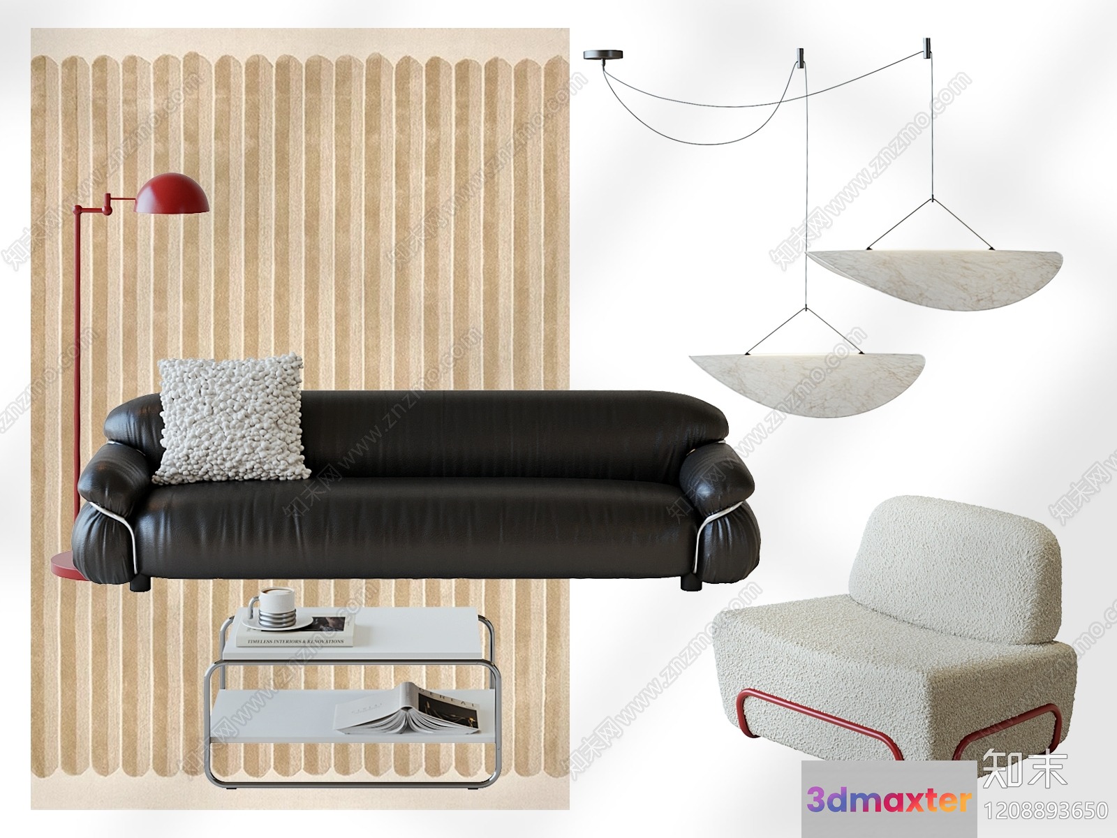 Modern Living Room 3D Model - 8281 - VRAY Render