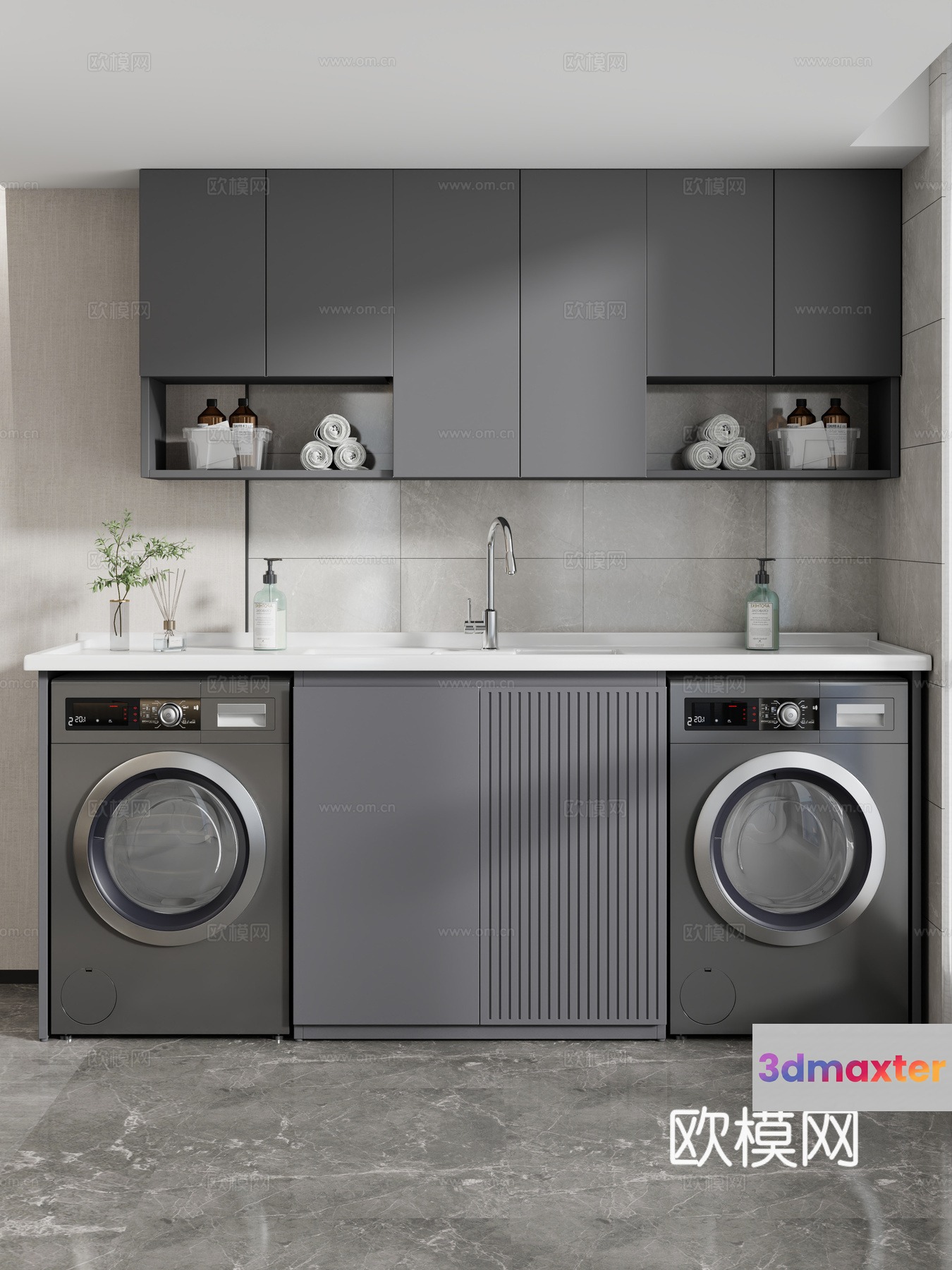 Modern Laundry Room 3D Model - 2661 - VRAY Render