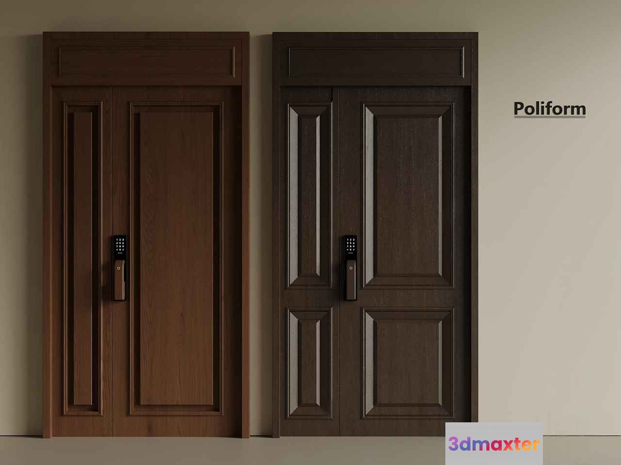 Poliform Doors 3D Model - 1983 - VRAY Render