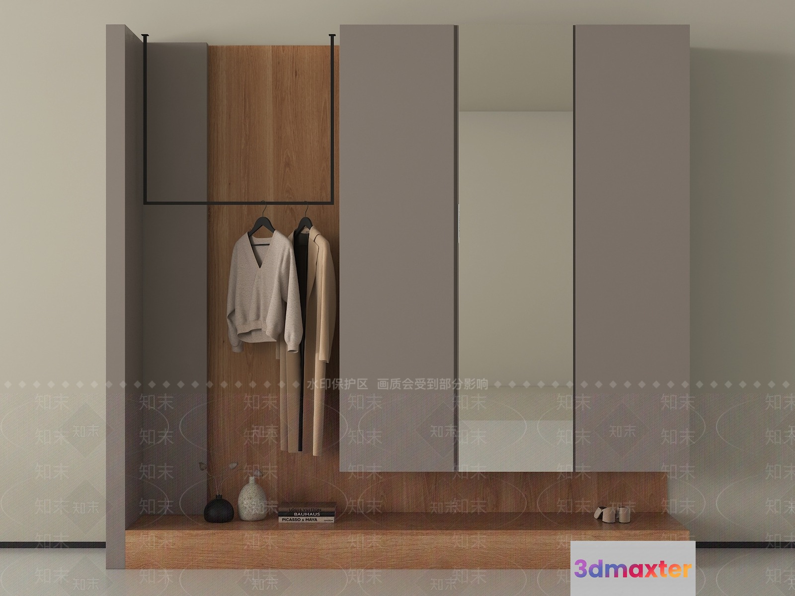 Modern Closet Design 3D Model - 5206 - VRAY Render