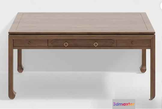 Wooden Desk 3D Model - 22504 - VRAY Render