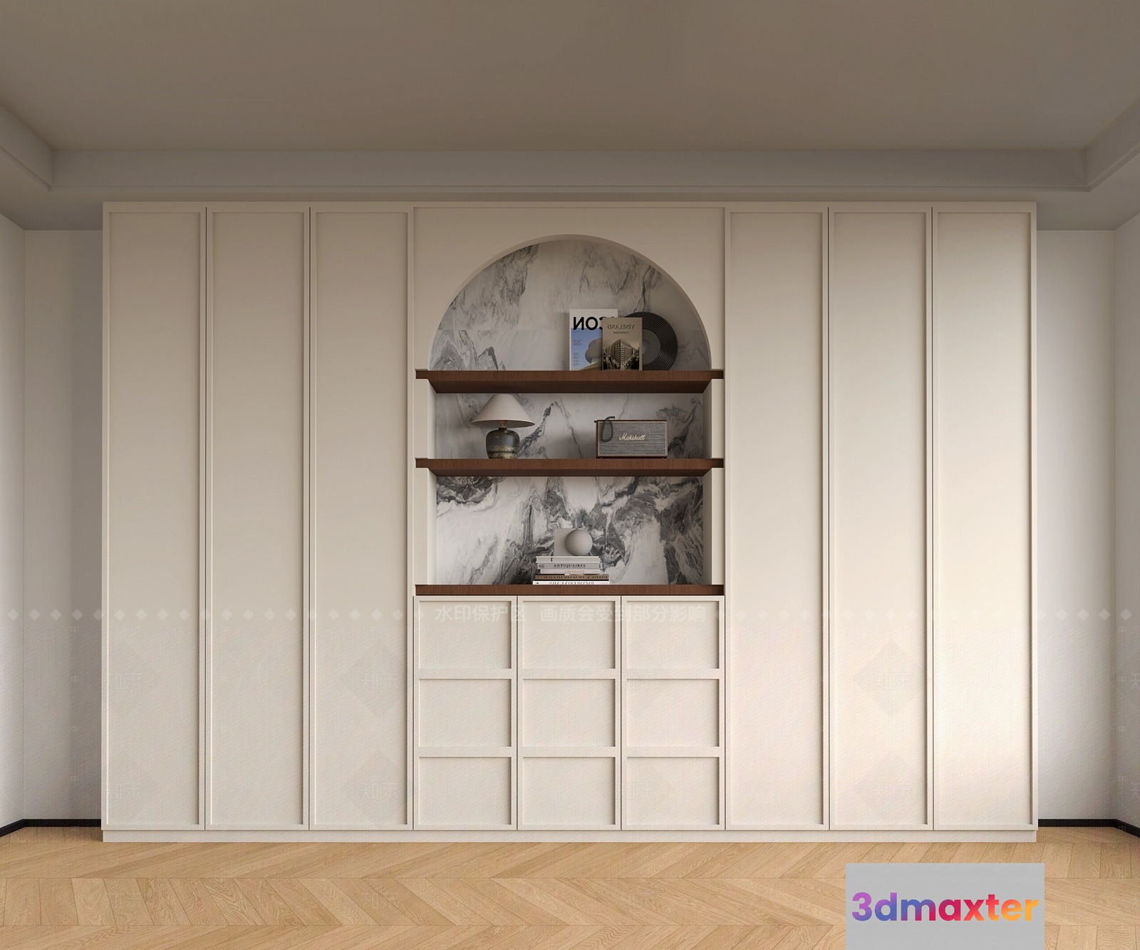 Modern Wall Shelving 3D Model - 6888 - VRAY Render