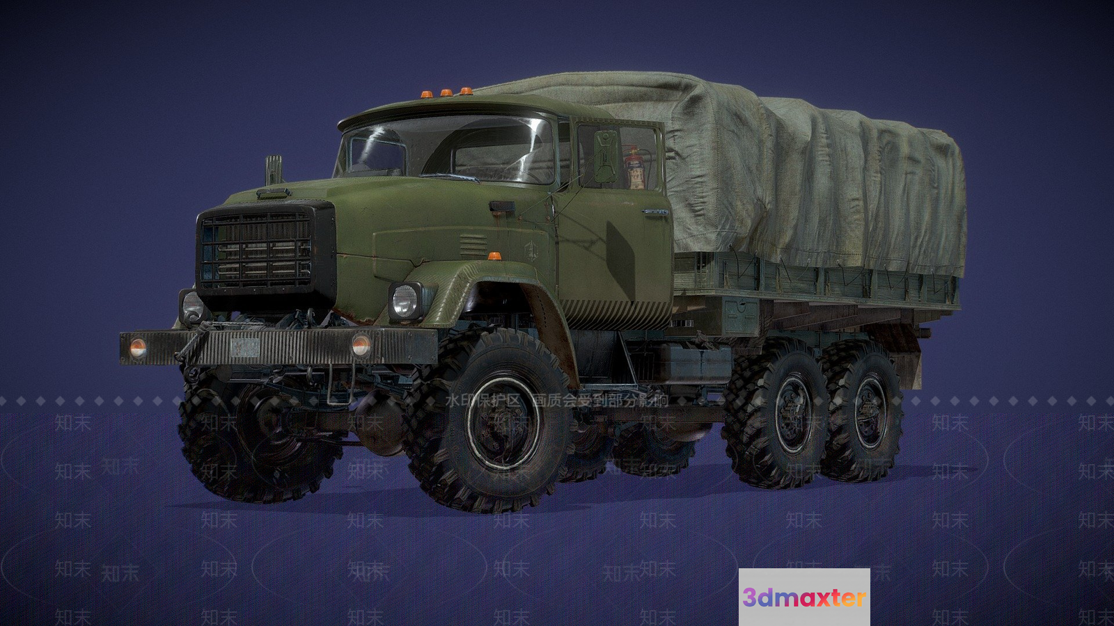 Military Truck 3D Model - 13383 - VRAY Render