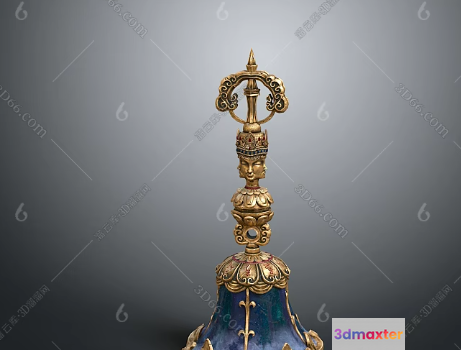 Gold Decorative Ornament 3D Model - 3358 - VRAY Render