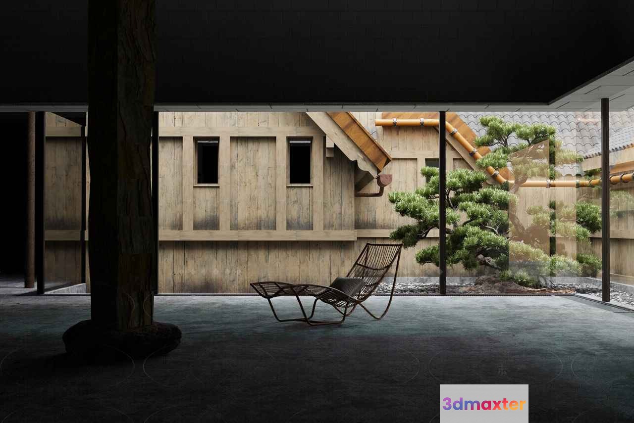 A Modern Outdoor Chair 3D Model - 5877 - CORONA Render