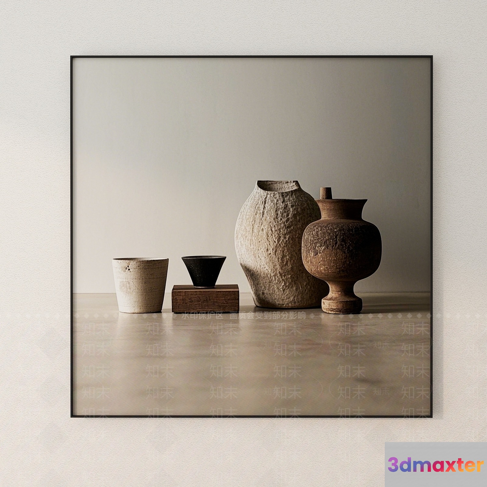 A Collection Of Vases 3D Model - 12911 - VRAY Render
