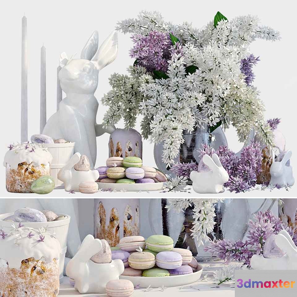 A White Rabbit 3D Model - 8165 - VRAY Render