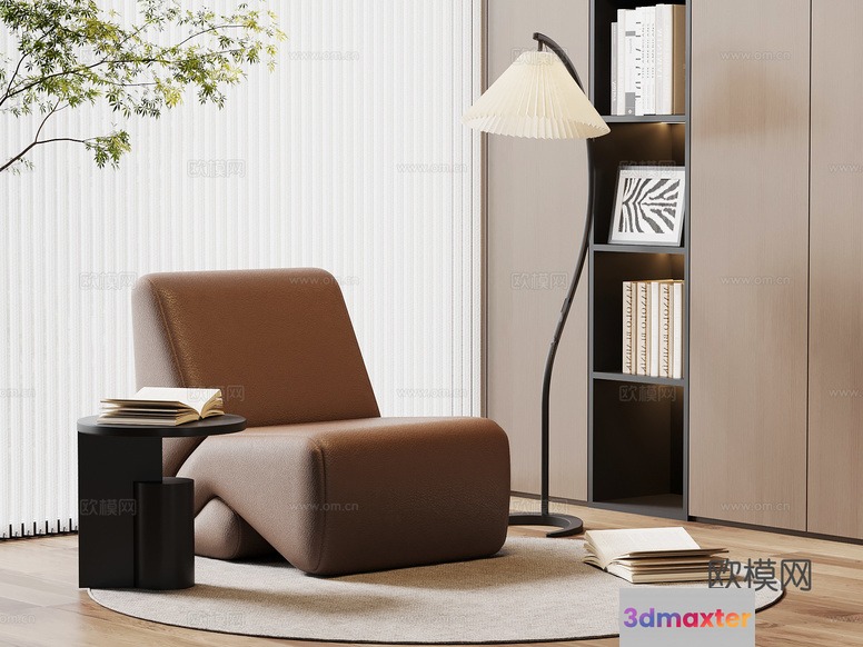 Modern Reading Nook 3D Model - 8307 - VRAY Render