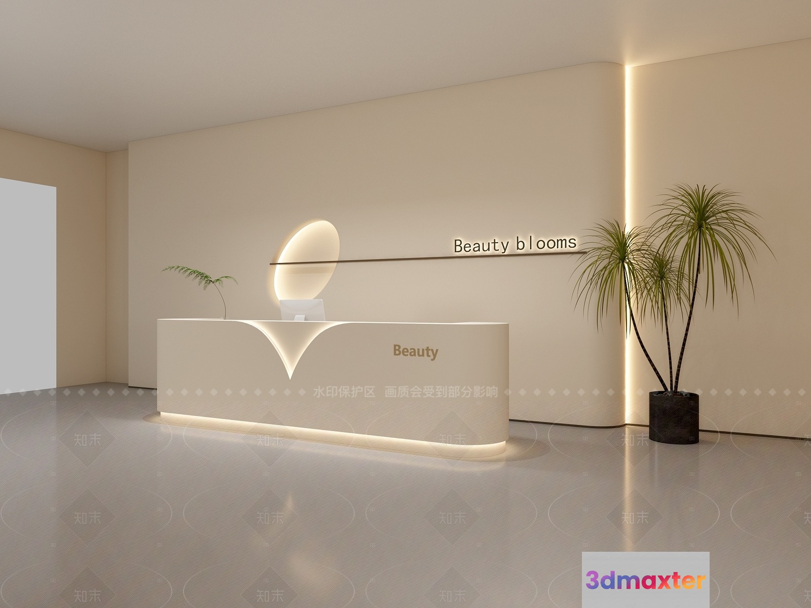 Modern Reception Desk 3D Model - 6312 - VRAY Render