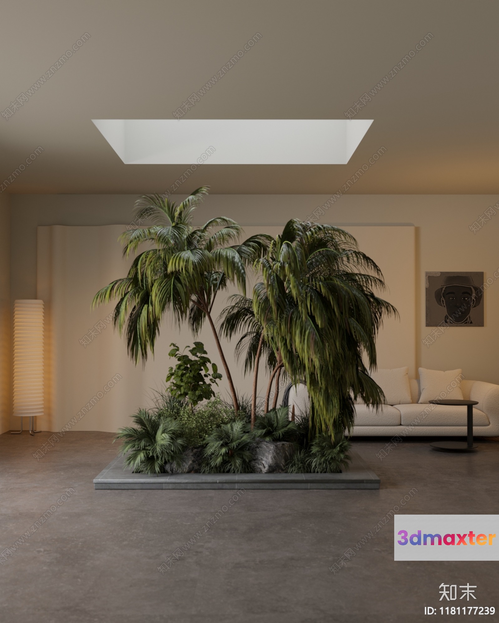 Modern Living Room 3D Model - 16461 - CORONA Render