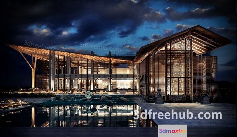 Modern Luxury House 3D Model - 22021 - VRAY Render