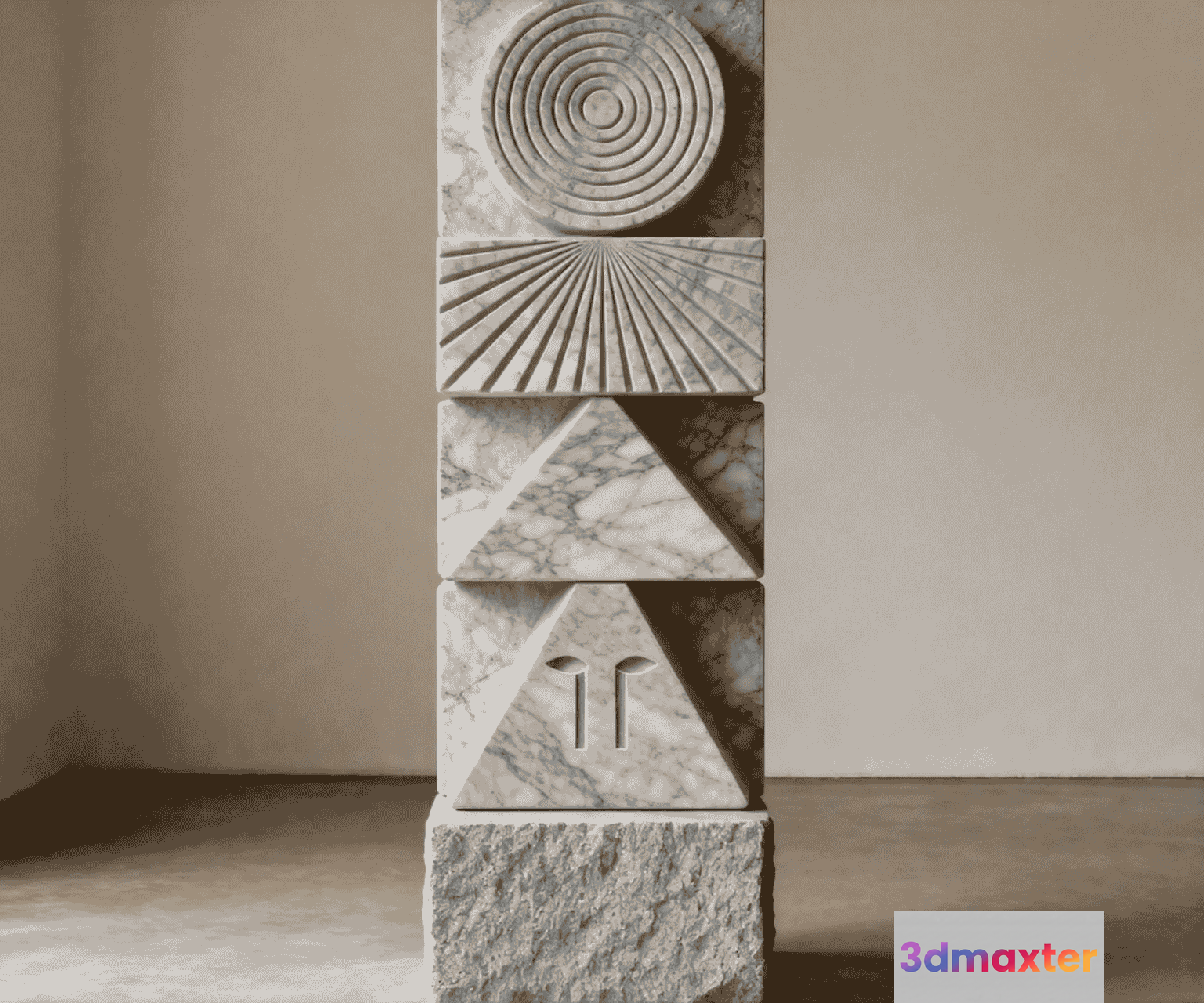 A Marble Sculpture 3D Model - 17869 - VRAY Render