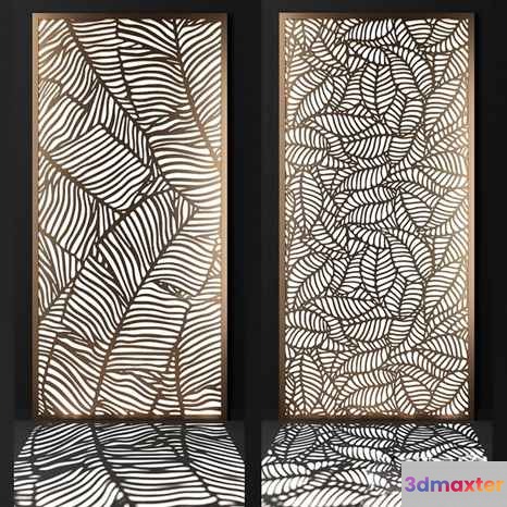 Leafy Wall Decor 3D Model - 7960 - CORONA Render