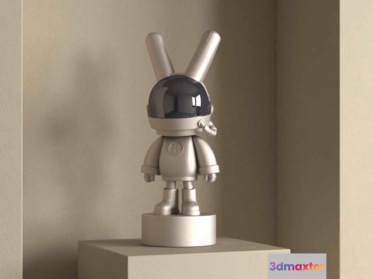 Silver Robot Toy 3D Model - 1324 - VRAY Render