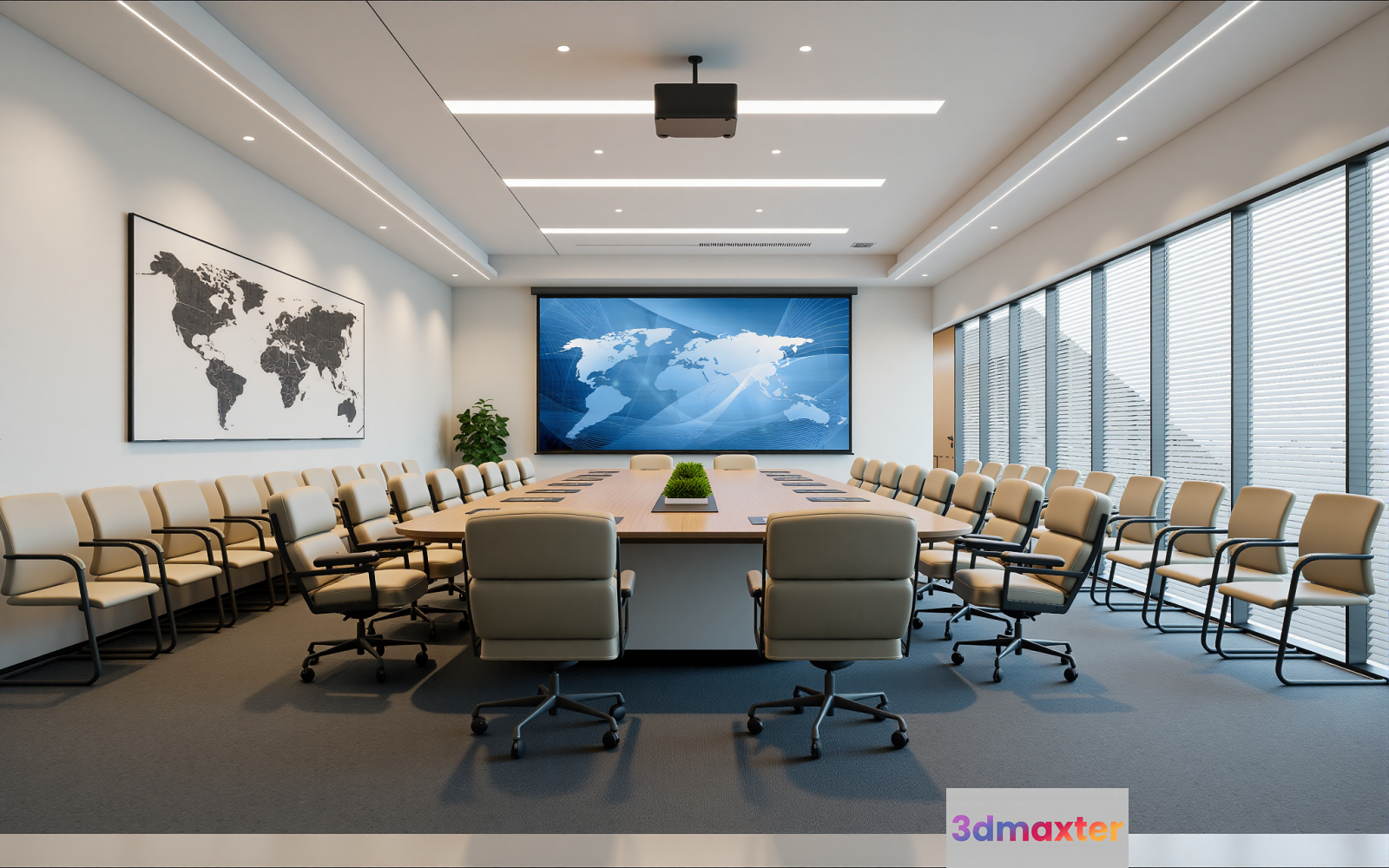 Conference Room 3D Model - 17470 - VRAY Render