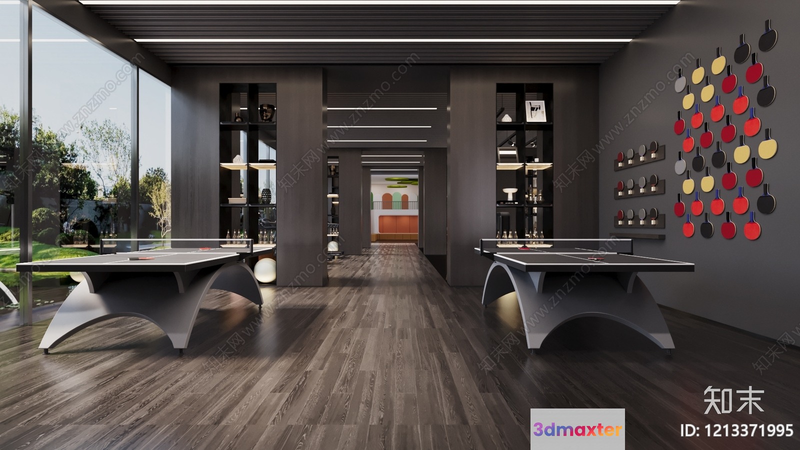 Modern Game Room 3D Model - 11265 - VRAY Render