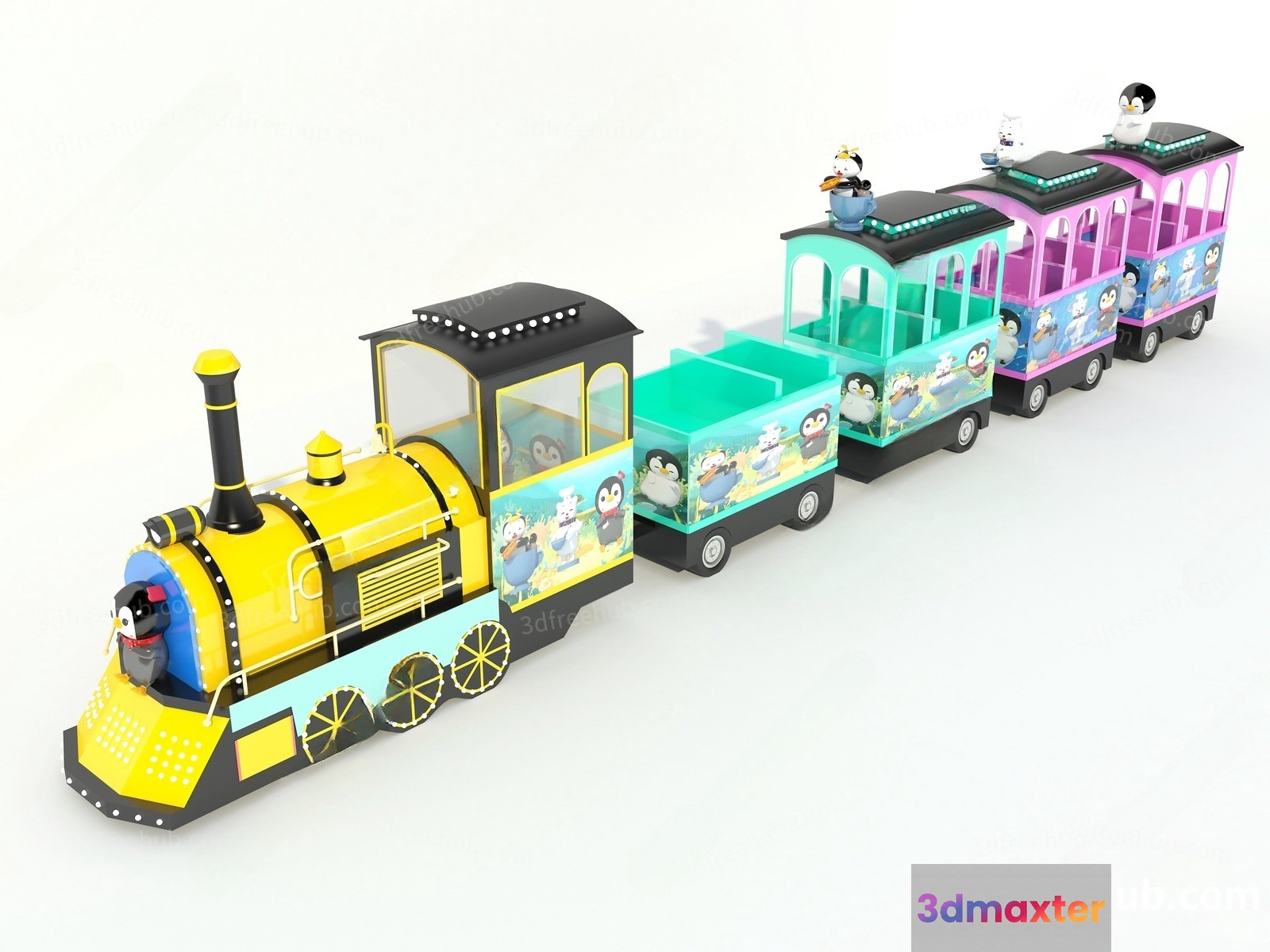 A Toy Train 3D Model - 22460 - VRAY Render