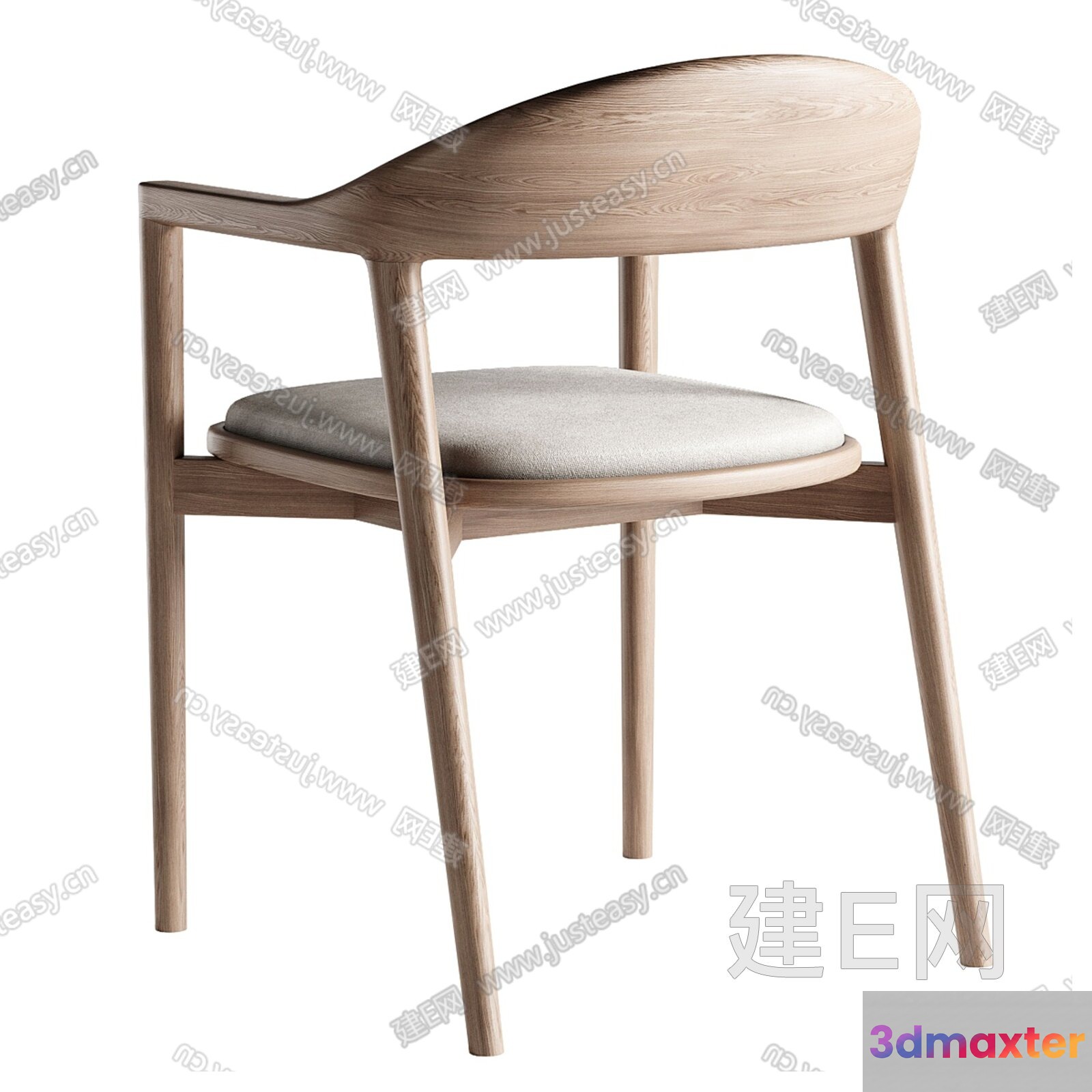 Modern Wooden Chair 3D Model - 13186 - CORONA Render