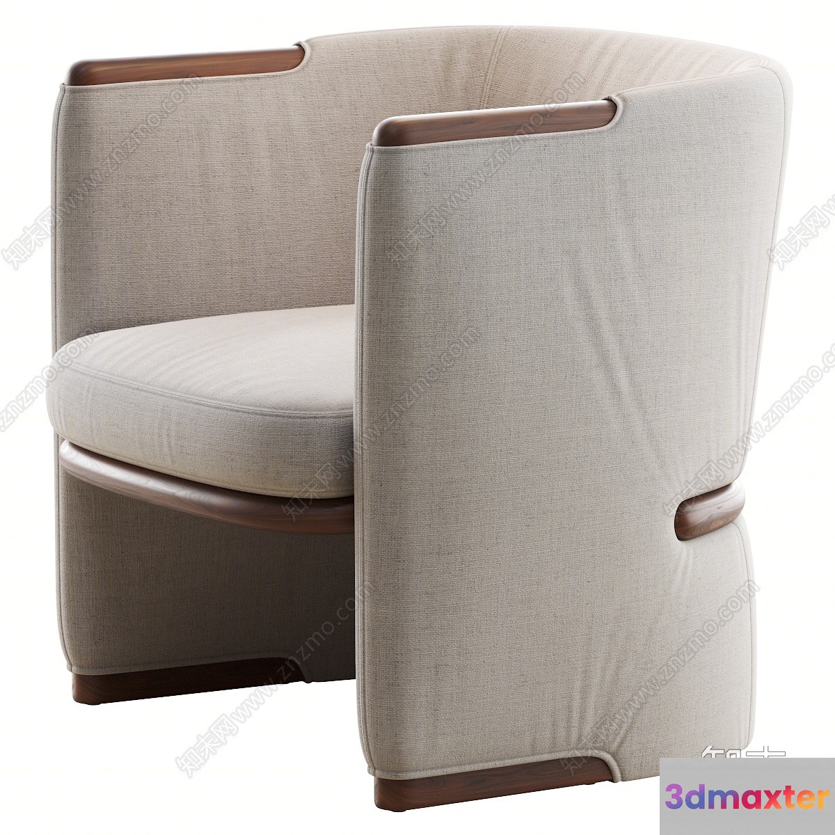 Modern Light Grey Chair 3D Model - 12299 - VRAY Render