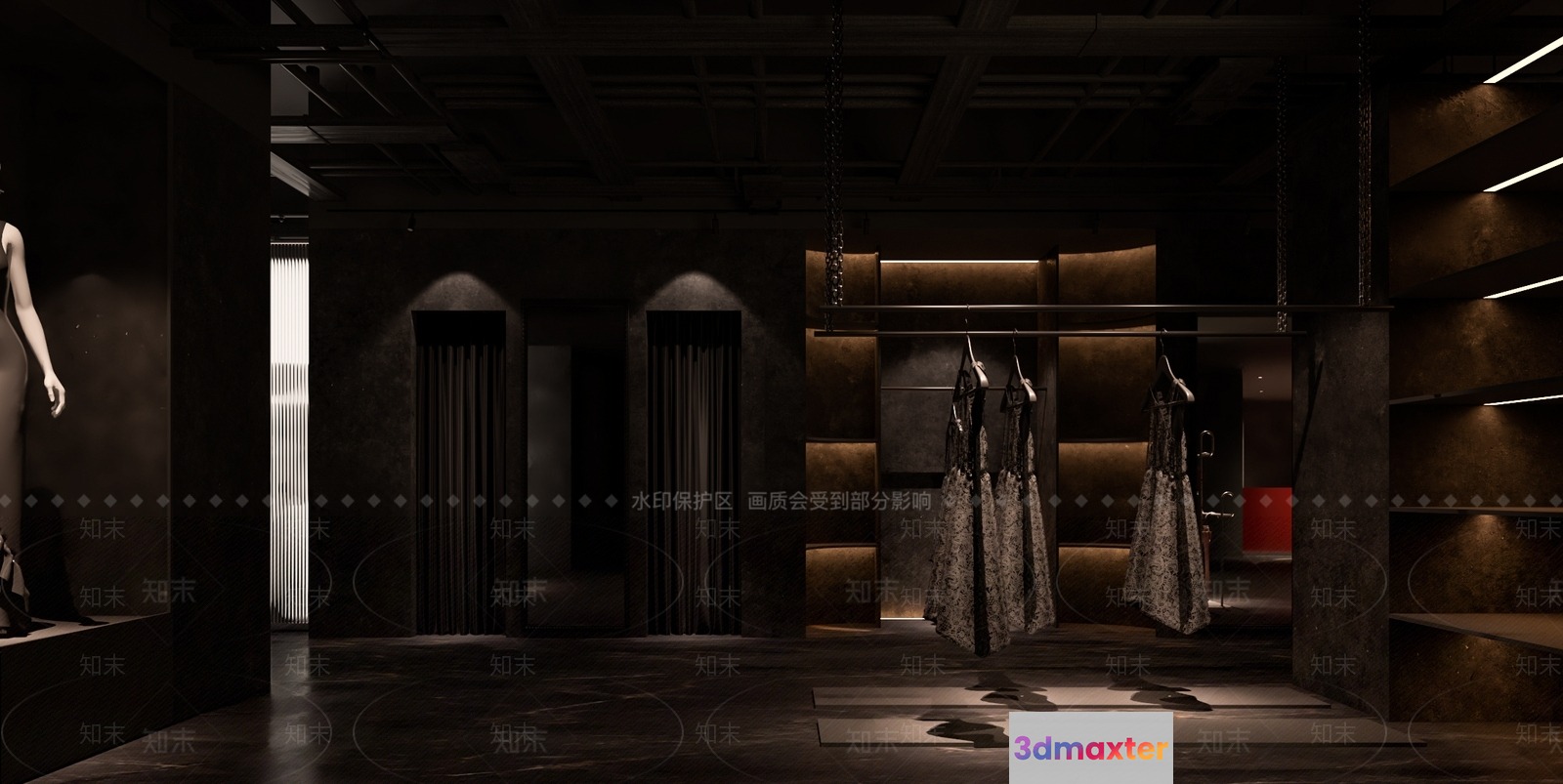 Modern Clothing Store 3D Model - 4954 - VRAY Render