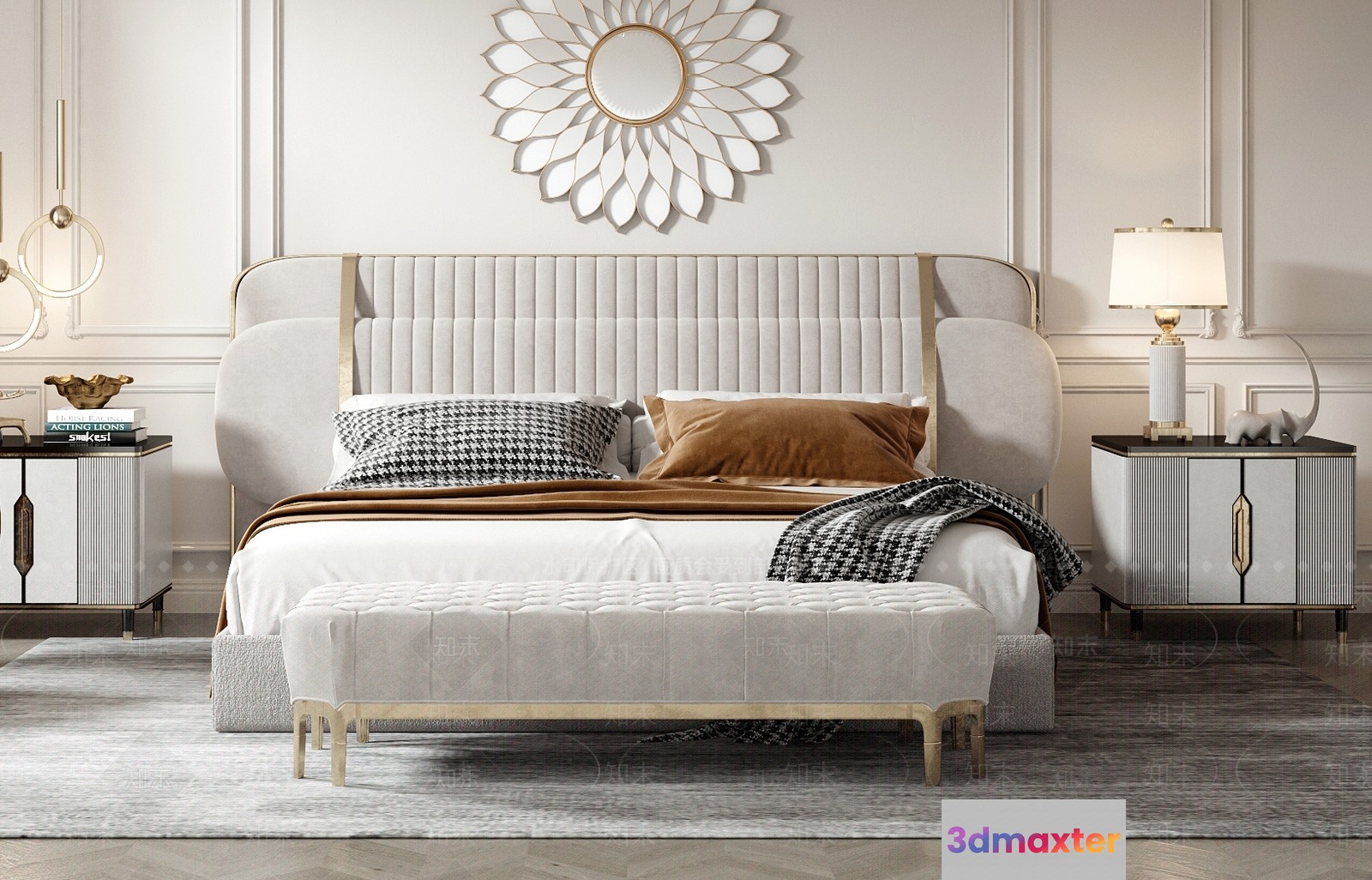 Cozy Modern Bedroom 3D Model - 3774 - VRAY Render