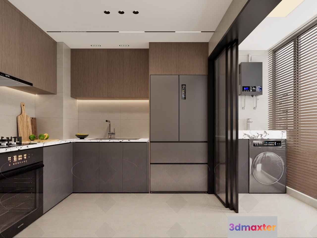 Modern Kitchen 3D Model - 8766 - VRAY Render