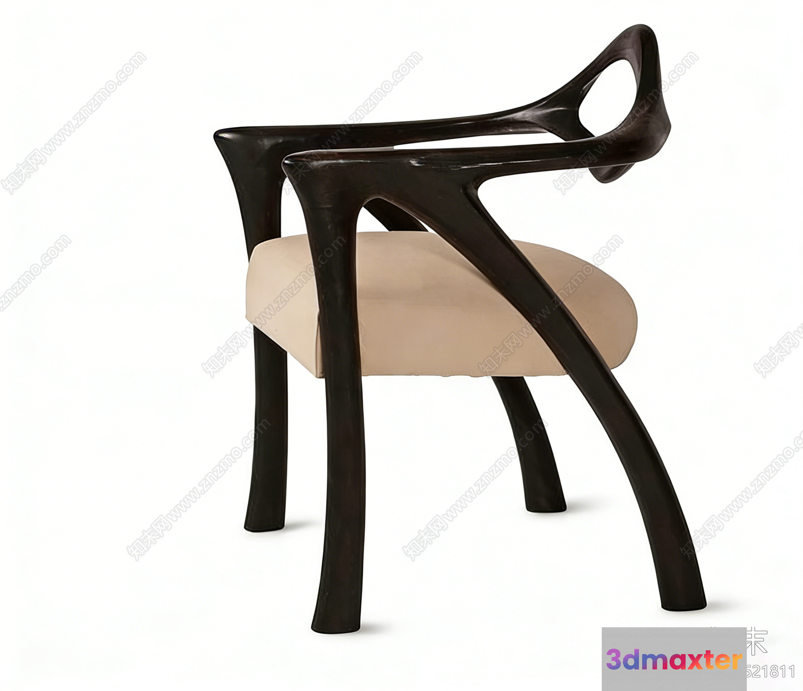 Modern Black Chair 3D Model - 12808 - VRAY Render