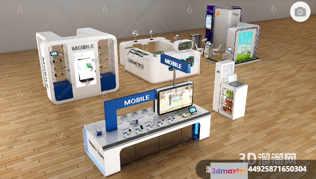 A 3D Mobile Store 3D Model - 9362 - VRAY Render