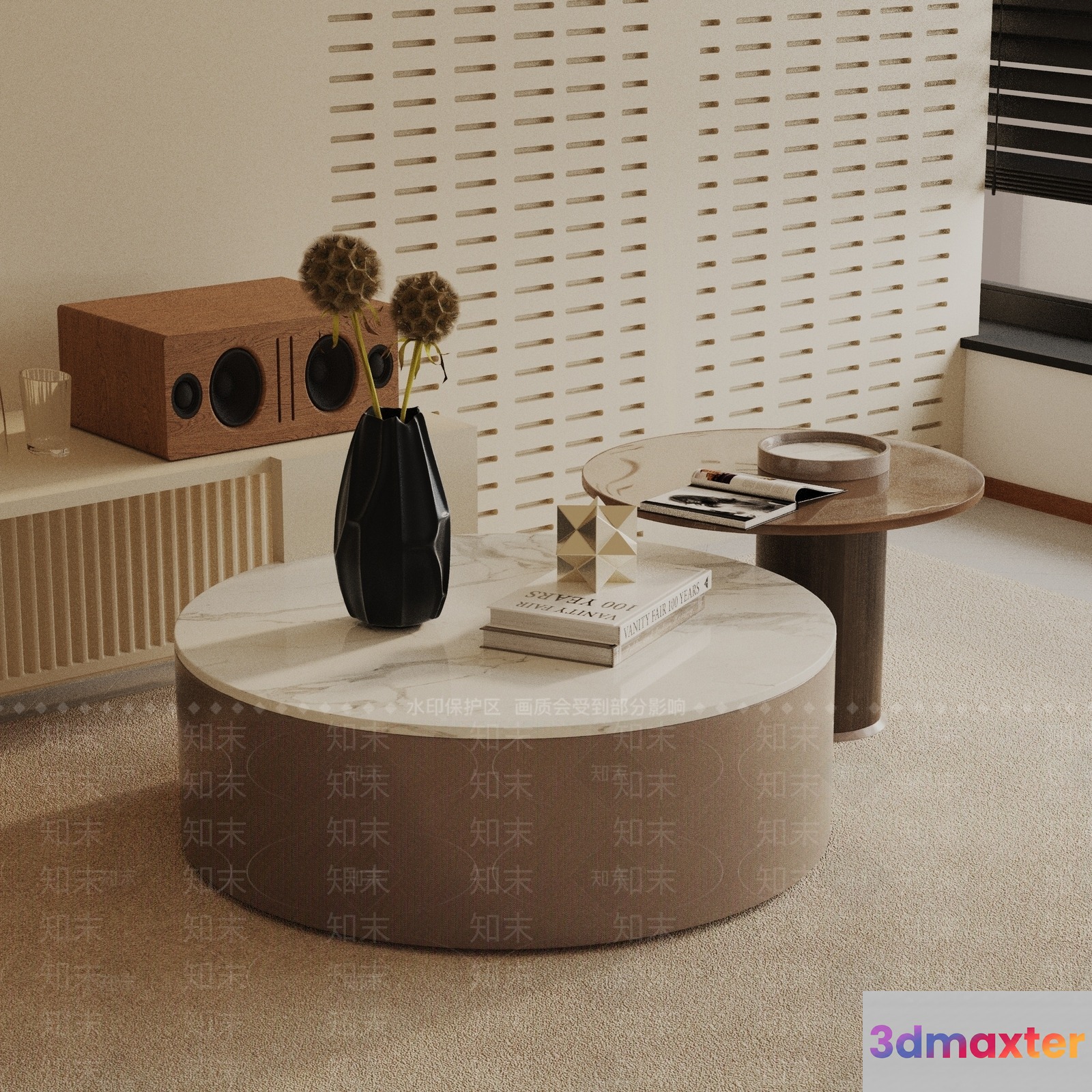 Modern Living Room 3D Model - 19815 - VRAY Render