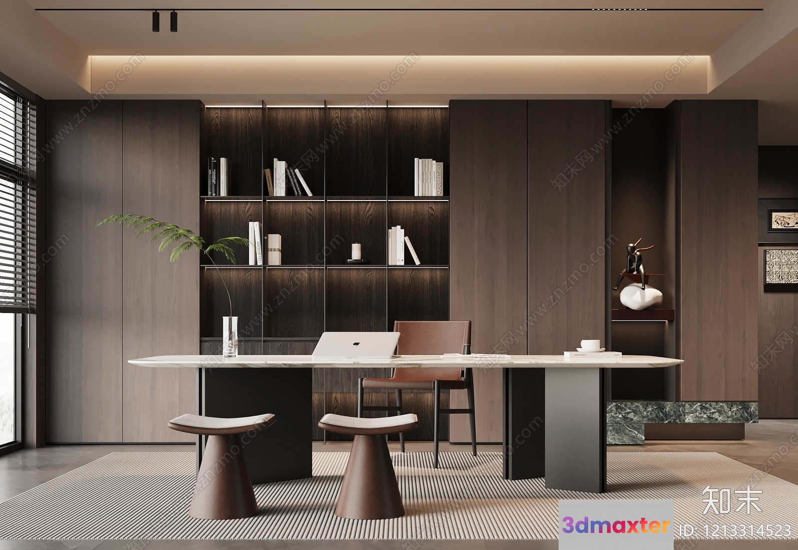 Modern Office Space 3D Model - 4461 - VRAY Render