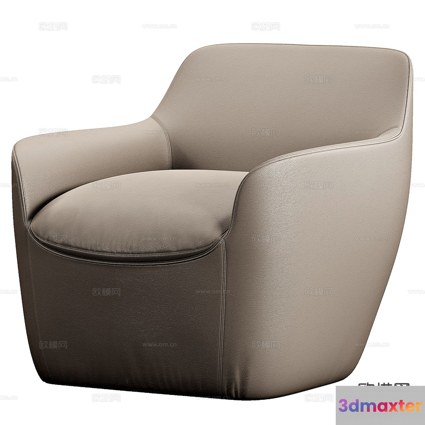 Modern Leather Chair 3D Model - 12123 - VRAY Render