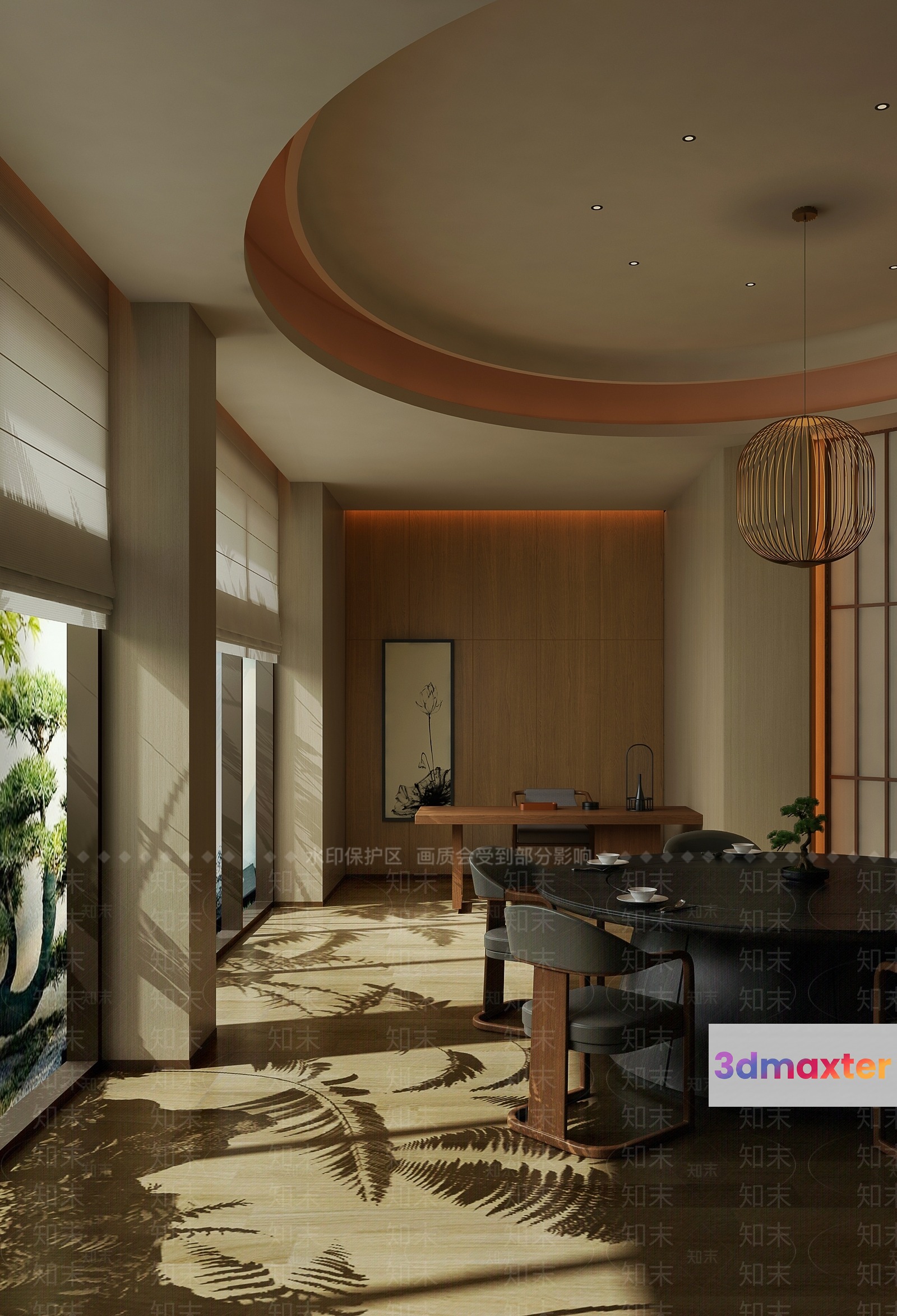 Modern Dining Room 3D Model - 8629 - VRAY Render