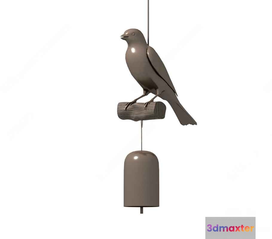 A Bird-Shaped Wind Chime 3D Model - 18782 - CORONA Render