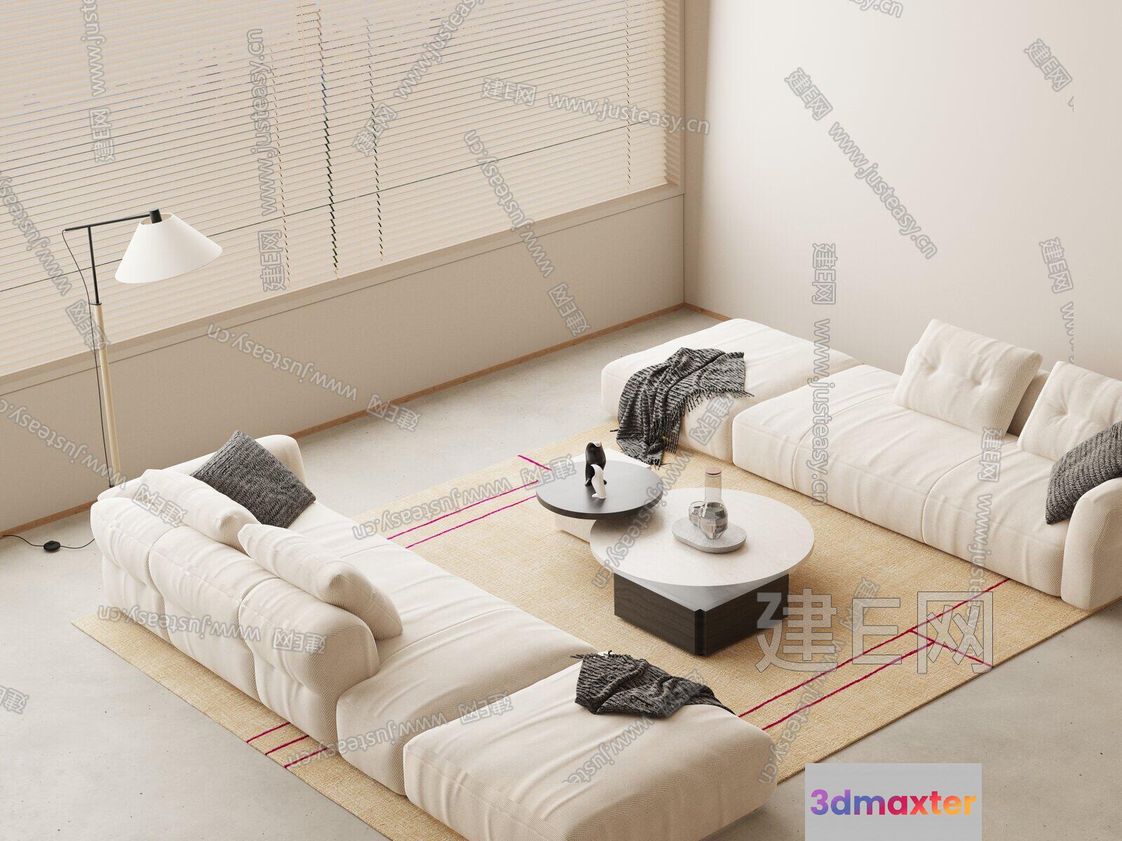 Modern Living Room 3D Model - 4093 - VRAY Render