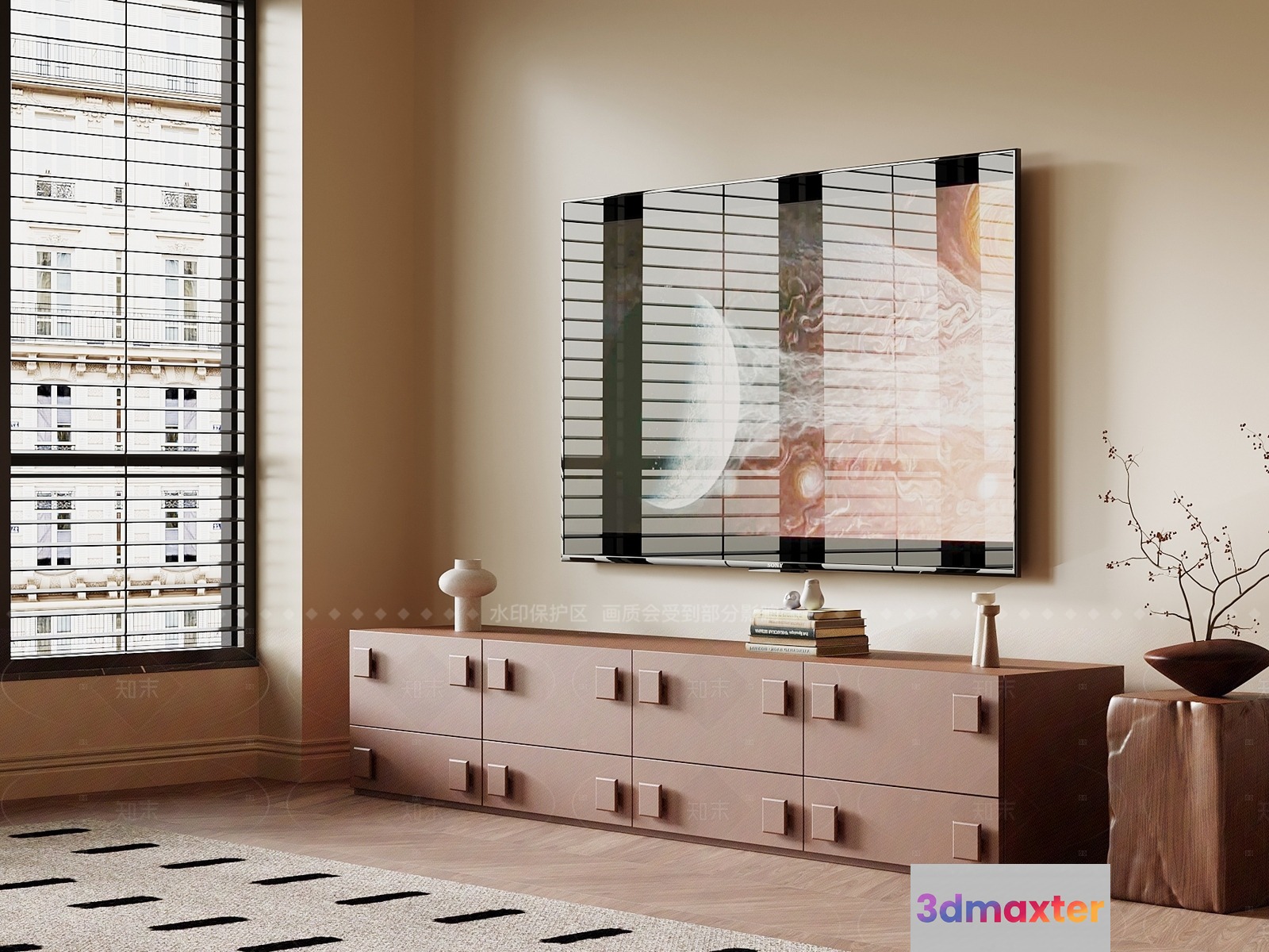 Modern Living Room 3D Model - 353 - VRAY Render