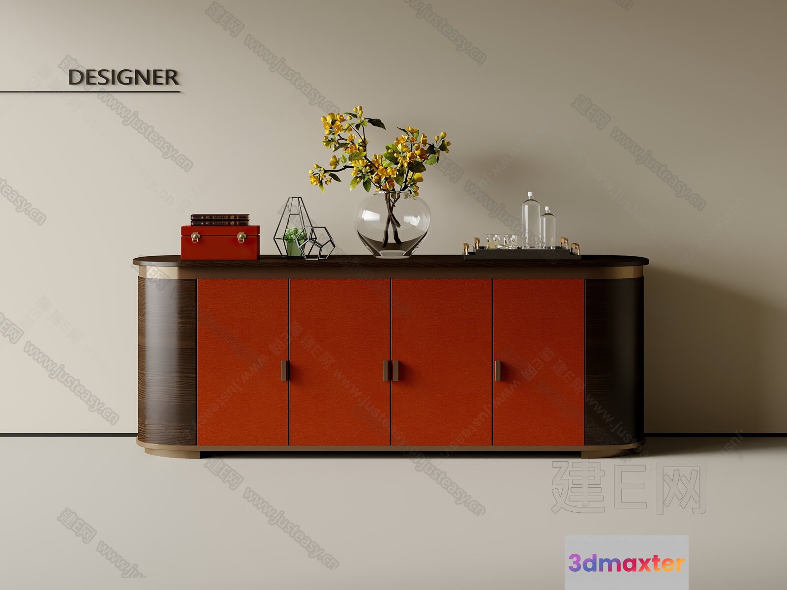 Modern Sideboard Furniture 3D Model - 20101 - VRAY Render