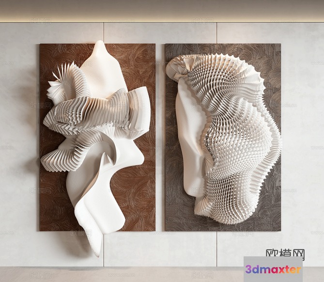 Abstract Art Pieces 3D Model - 6777 - VRAY Render