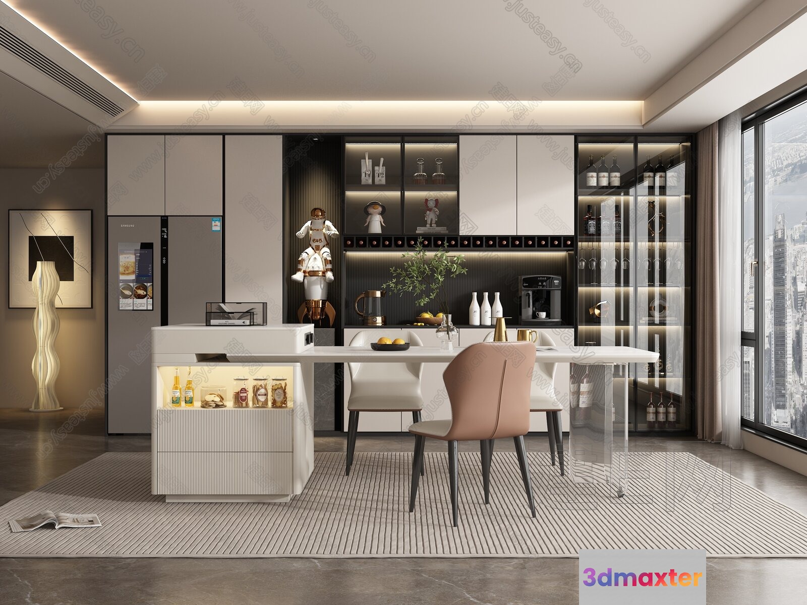 Modern Kitchen 3D Model - 21423 - VRAY Render