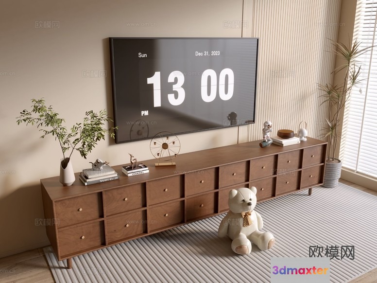 Cozy Living Room 3D Model - 17602 - VRAY Render
