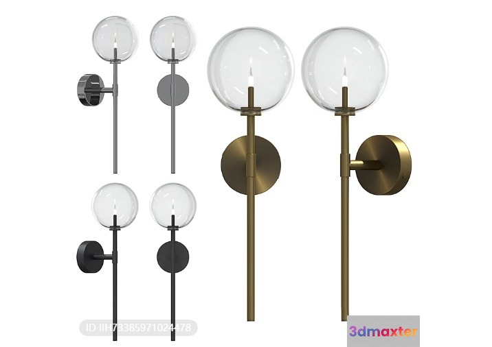 Gold Light Fixture 3D Model - 16590 - VRAY Render