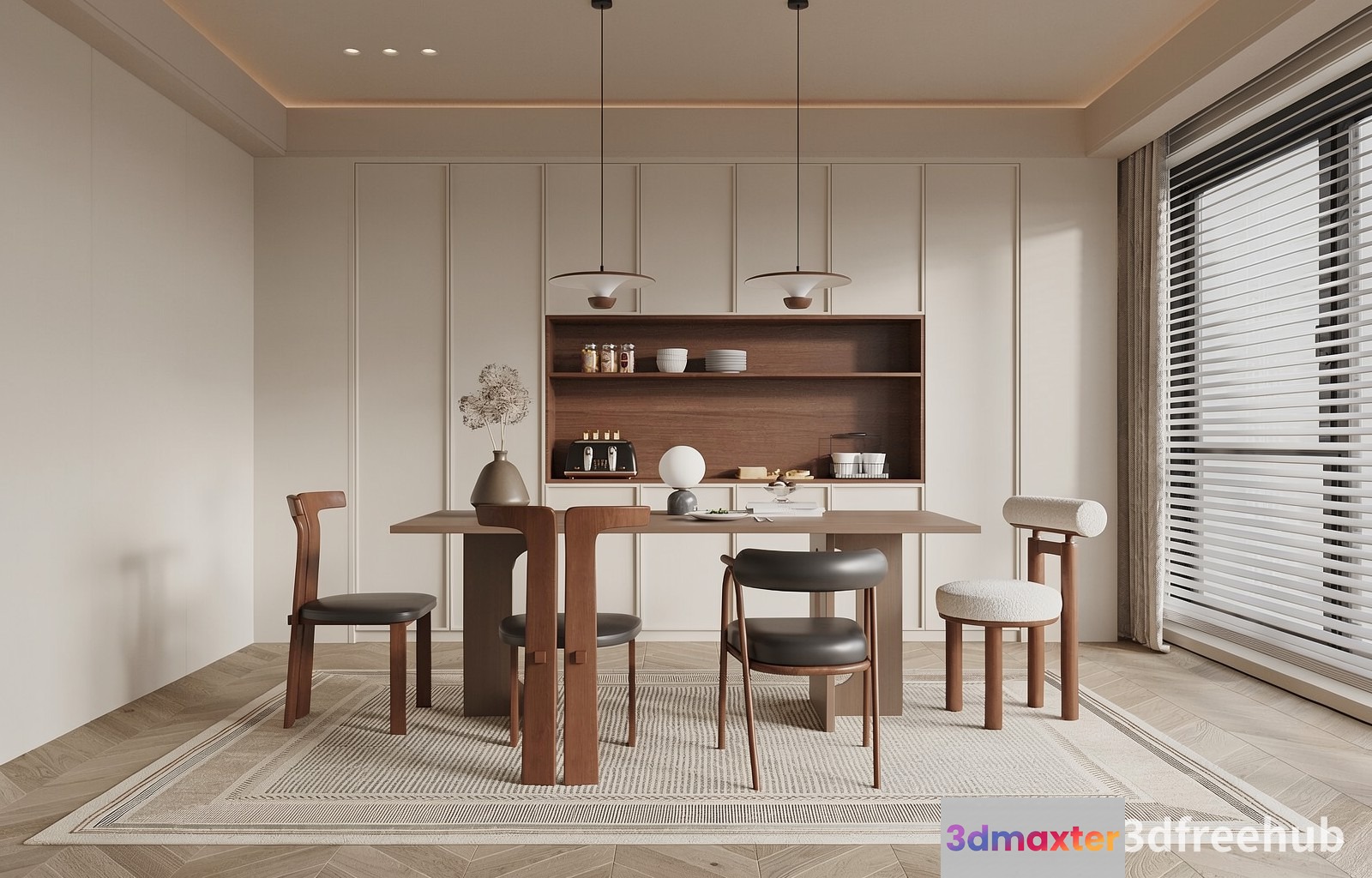 Modern Dining Room 3D Model - 20561 - VRAY Render