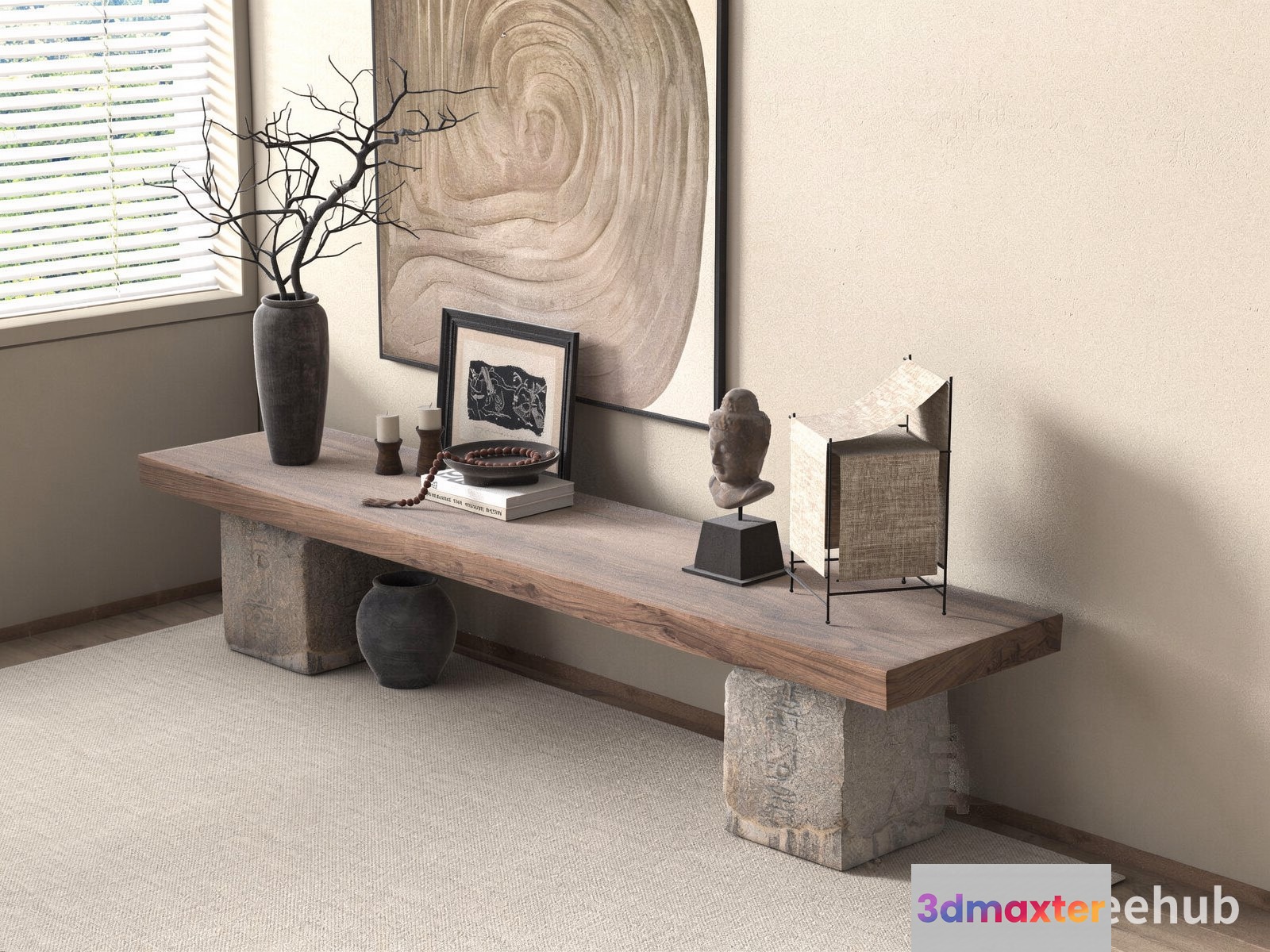 Modern Living Room 3D Model - 19298 - VRAY Render