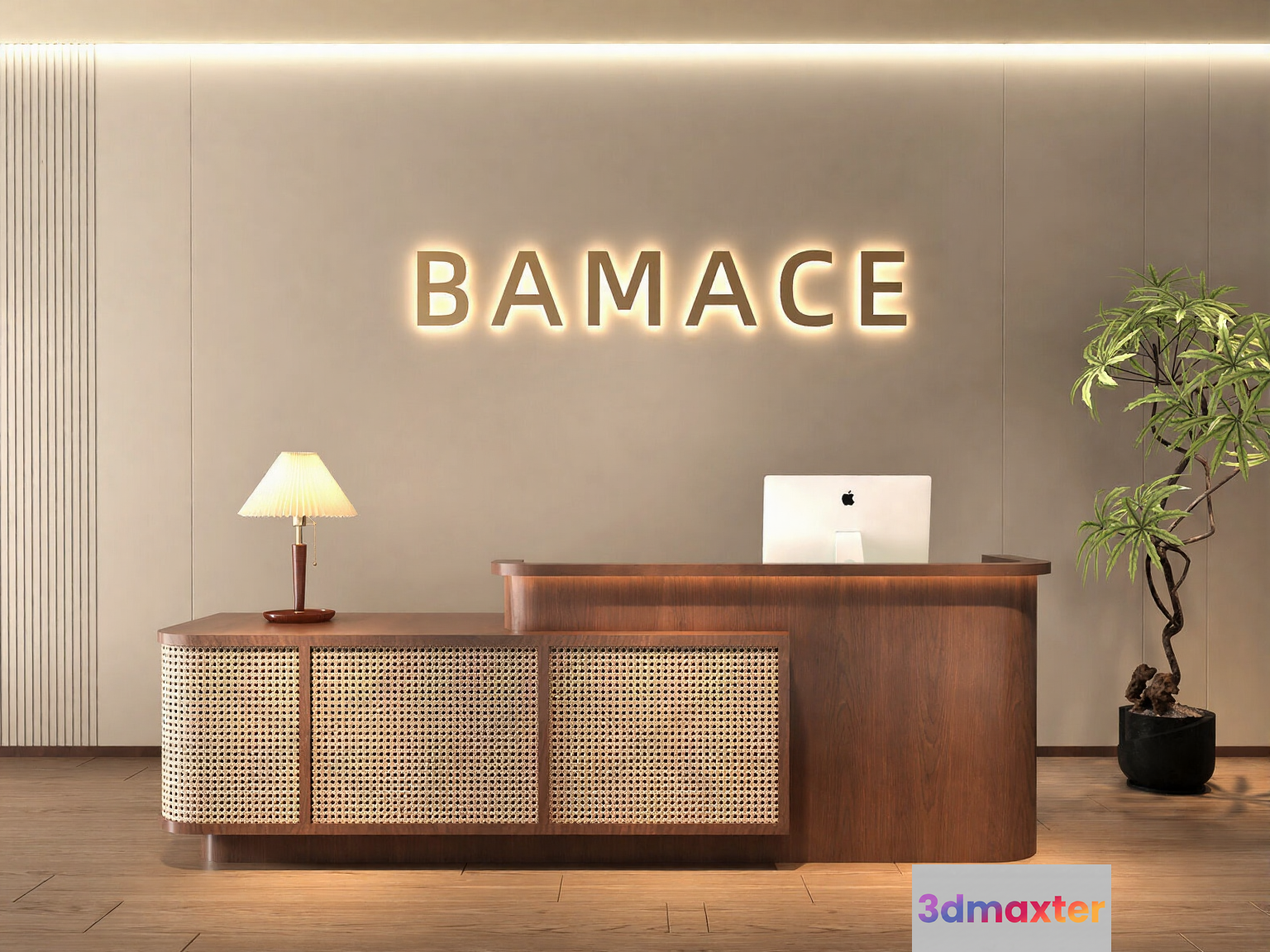 A Reception Desk 3D Model - 10033 - VRAY Render