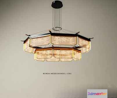 Gold Light Fixture 3D Model - 17921 - VRAY Render