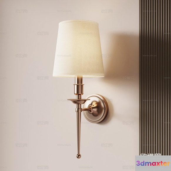 Gold Light Fixture 3D Model - 16850 - VRAY Render