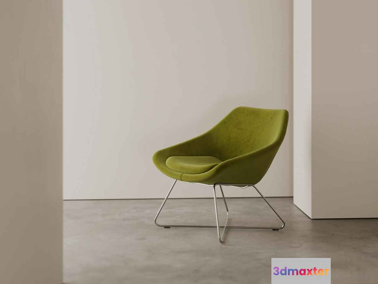 Green Modern Chair 3D Model - 3784 - VRAY Render