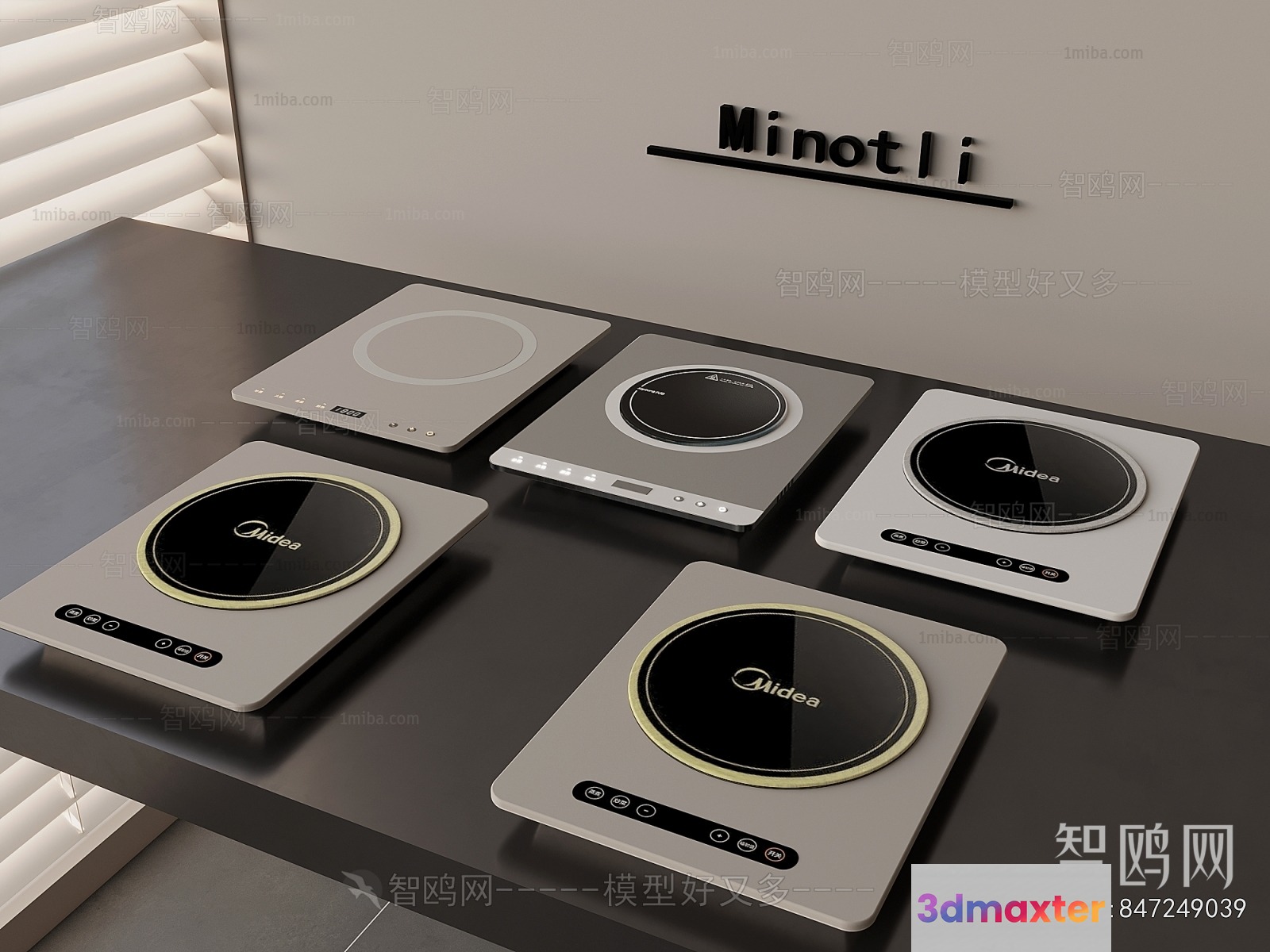 Modern Electric Stoves 3D Model - 9334 - VRAY Render