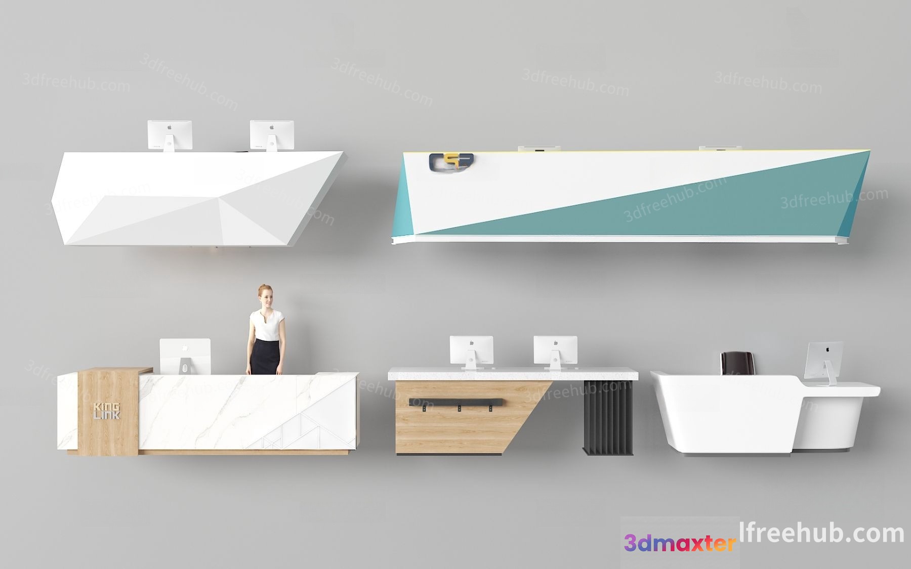 Modern Office Furniture 3D Model - 20869 - VRAY Render