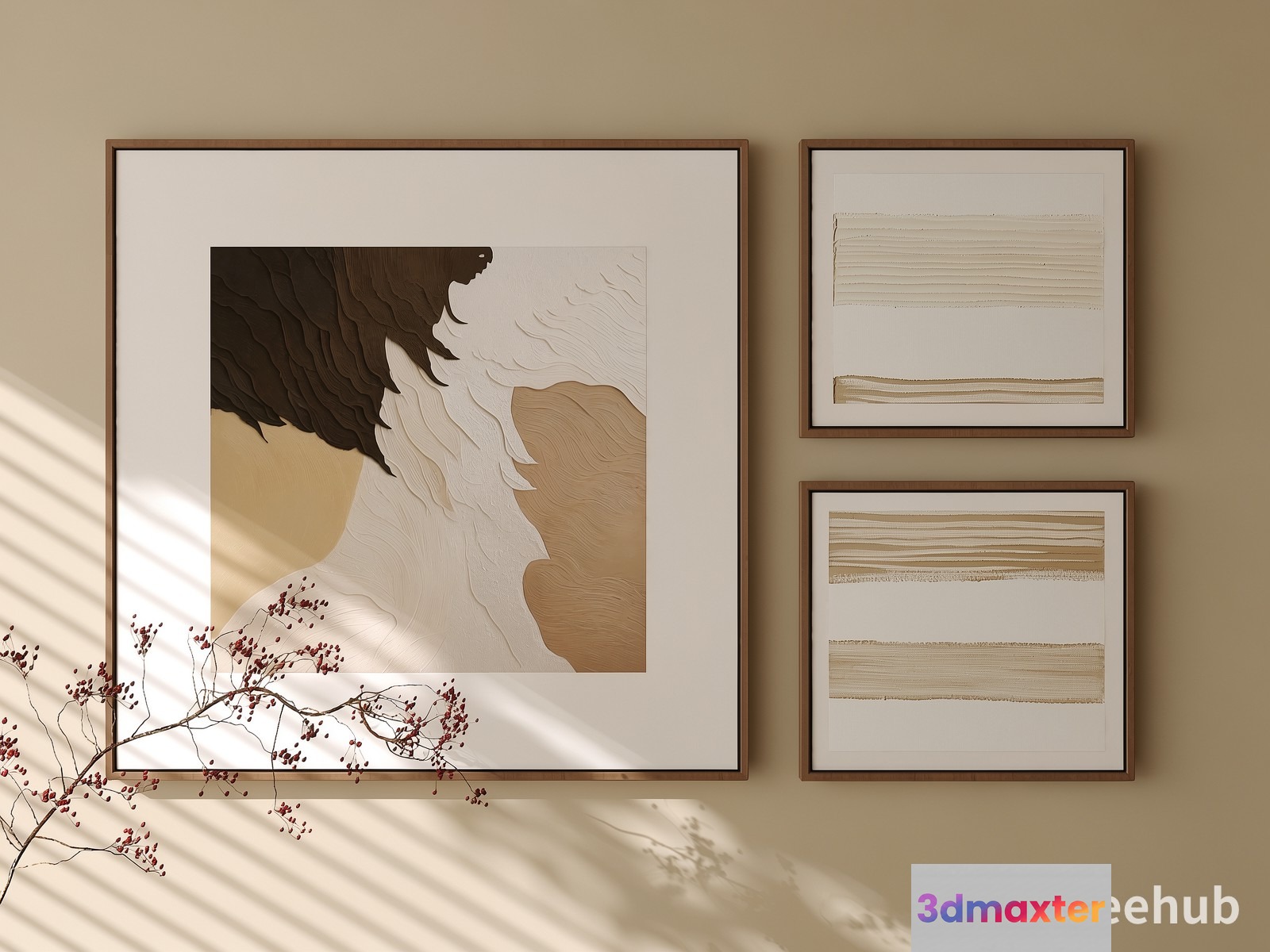 Modern Art Pieces 3D Model - 19004 - VRAY Render