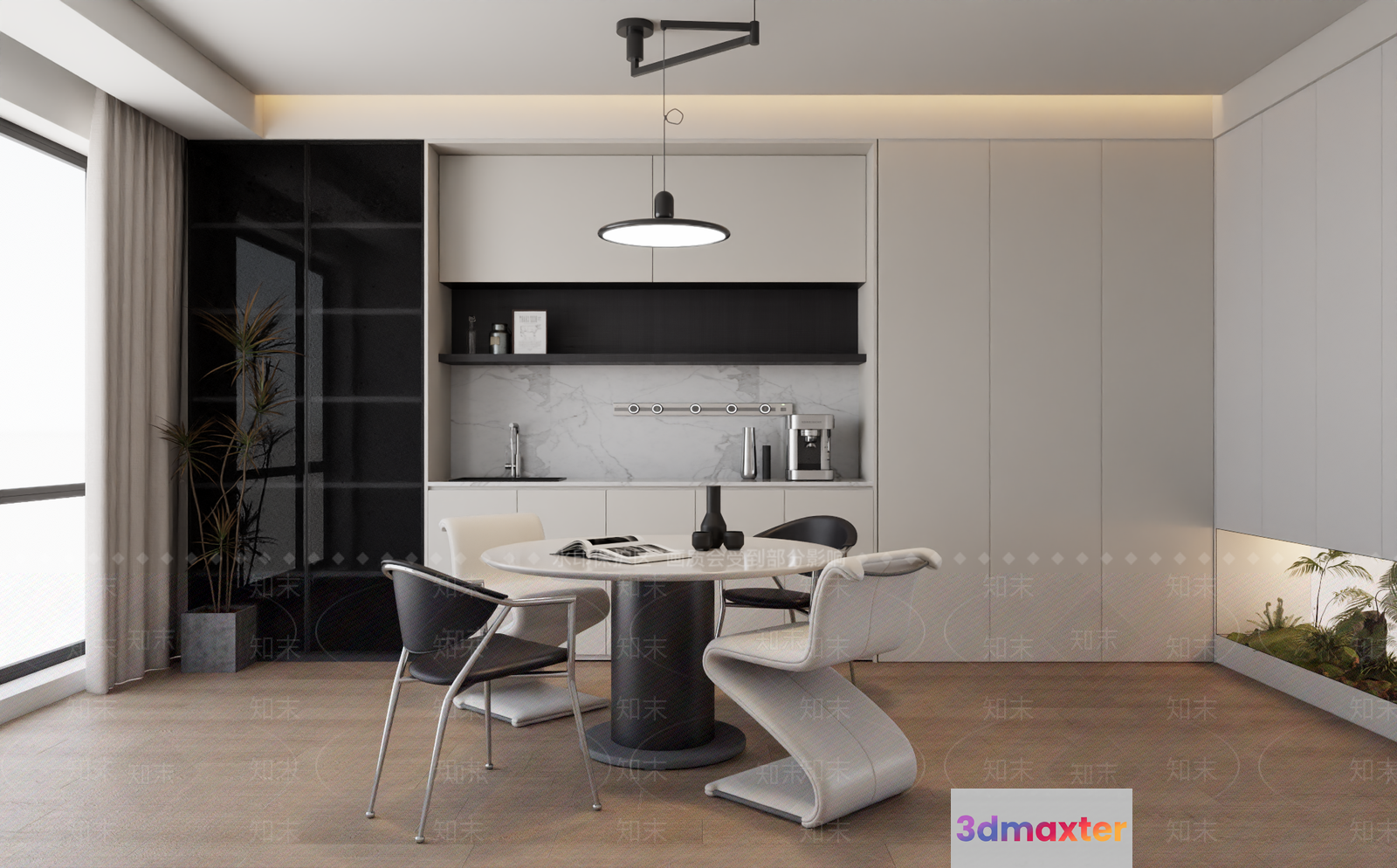 Modern Dining Room 3D Model - 8367 - VRAY Render
